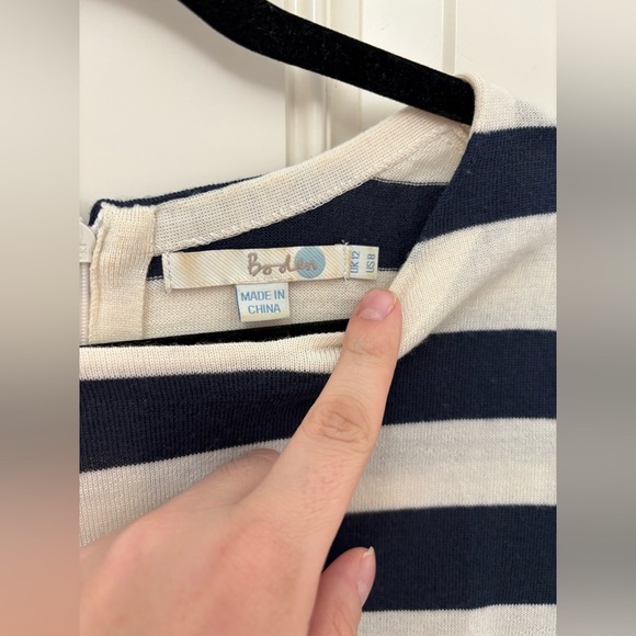 Boden 100% Wool Striped Sweater Size 8 - Picture 2 of 6